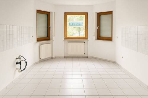 Lichtdurchflutete Wohlfühl-Küche mit Ausblick ins Grüne - Sofort bezugsfertig! - 5 Zimmer Doppelhaushälfte in Delitzsch