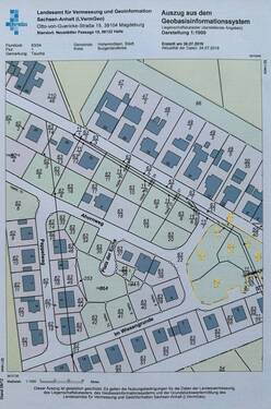 Amtlicher Lageplan (gelb markierte Bereiche) - 