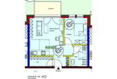 Grundriss-Darstellg. WH-B- 3 - ca. 62 m² (o. Gew.) - 