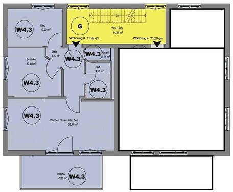 Wohnung 03 Obergeschoss - 