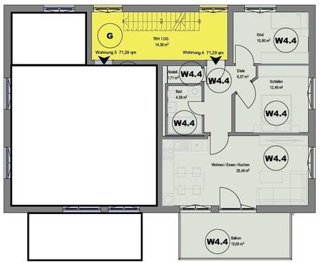 Wohnung 04 Obergeschoss - 
