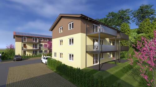 Visualisierung Südwestseite - 2 Zimmer Etagenwohnung in Leutkirch