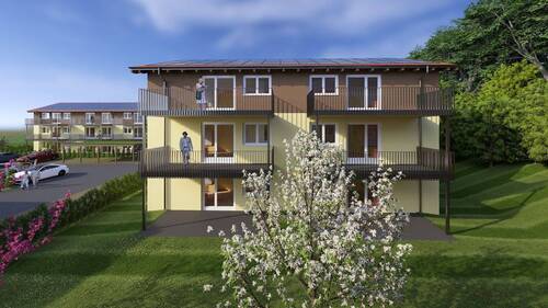 Visualisierung Südseite - Etagenwohnung mit 62,00 m&sup2; in Leutkirch zum Kaufen