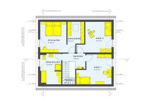 Beispiel OG, variabel planbar - 