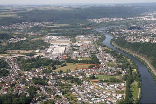 Luftaufnahme - Lage des Wohnpark 60plus (O. Gew.) - Etagenwohnung mit 74,00 m² in Konz zum Kaufen
