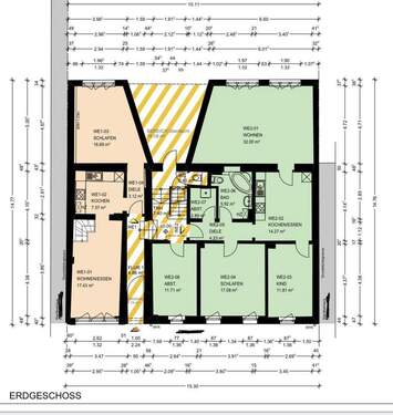 EG - 1 Zimmer Mehrfamilienhaus, Wohnhaus in Wiesbaden