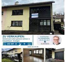 Gemeinsam Leben, getrennt wohnen! Zweifamilienhaus mit Garten und 2 Garagen zu verkaufen! - Kämpfelbach Ersingen