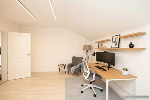 Arbeitszimmer Dachgeschoss-visualisiert - 