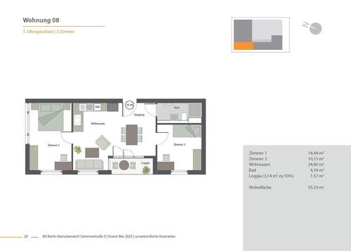 WE08 - Etagenwohnung mit 55,60 m² in Berlin zum Kaufen