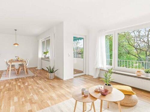 Wohnzimmer - Etagenwohnung mit 78,00 m&sup2; in Obertürkheim zur Miete