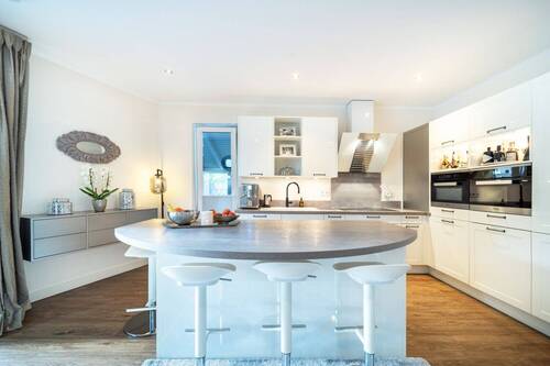 Küchenbereich mit Frühstücksplatz - Doppelhaushälfte mit 151,10 m² in Versmold zum Kaufen