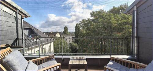 Terrasse (mobiles Katzennetz) - 3 Zimmer Etagenwohnung in Potsdam