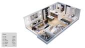 Grundriss (z. B. offene Küche) - 