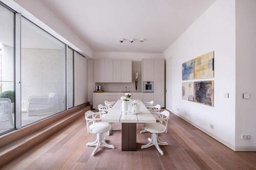 Essbereich mit offener Küche - 3 Zimmer Etagenwohnung zum Kaufen in Berlin