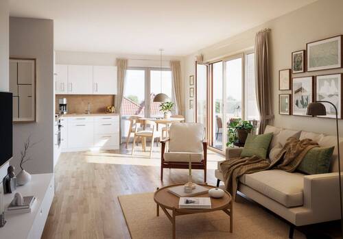 Innenvisualisierung Wohnung Staffelgeschoss - 2 Zimmer Etagenwohnung in Dresden