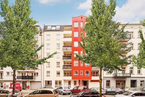 Außenansicht - Bezugsfrei: Ruhige 2-Zimmer-Wohnung mit schöner Loggia in beliebter Friedrichshain-Lage!