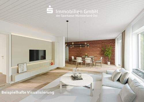 Wohnzimmer - Mehrfamilienhaus, Wohnhaus mit 221,00 m² in Münster zum Kaufen