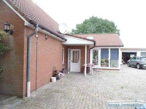 Eingang von der Gartenseite aus - Familieneingang - Einfamilienhaus mit 204,00 m² in Breddorf zum Kaufen