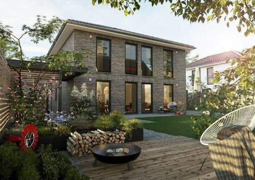 Stadtvilla-145-Garten-Klinker - modernes Wohnen: unkompliziert, energetisch sicher & bezahlbar