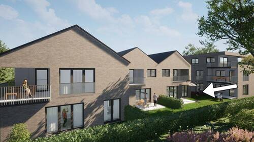 Visualisierung Gartenseite (Süden) - 3 Zimmer Etagenwohnung in Steinfurt