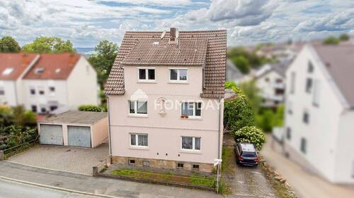 Außenansicht Drohne 2-1 - Mehrfamilienhaus, Wohnhaus mit 245,00 m&sup2; in Petersberg zum Kaufen