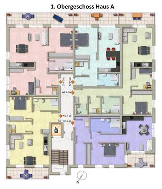 1. Obergeschoss Haus A - 