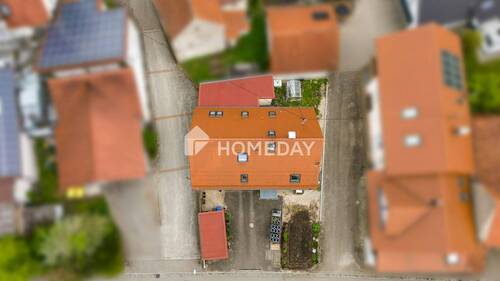 Außenansicht Drohne 2 - 1 Zimmer Mehrfamilienhaus, Wohnhaus in Sonnenbühl