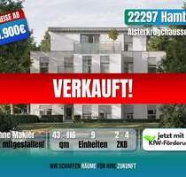 ++VERKAUFT++ NEUBAU 2 ZKB MIET-ENERGIESPAREND mit Garten, Alsterzugang & große Terrasse - Hamburg Alsterdorf