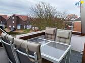Balkon - Optimal geschnittene Ferienwohung mit Platz für vier Gäste und Balkon mit Blick auf den alten Leuchtturm