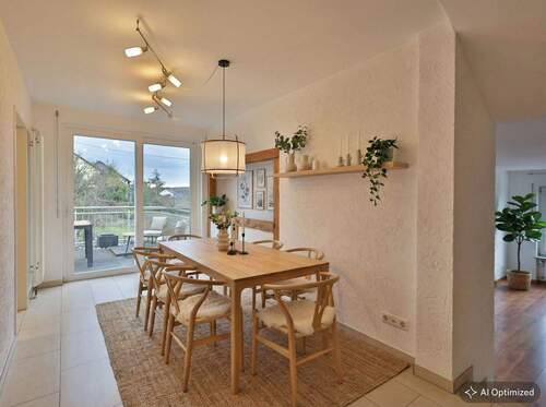 EG: Großzügiger Essbereich (Visualisierung) - Lichtdurchflutetes Einfamilienhaus mit Garten, Garage und moderner Einbauküche!