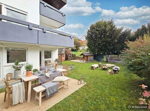 Schöner Garten (Visualisierung) - 6 Zimmer Doppelhaushälfte zum Kaufen in Weissach