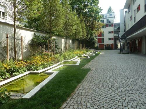 Wohnanlage - Innenhof - Maxvorstadt moderne helle 1-Zi-Whg. separate Küche - zentrale Lage - sofort beziehbar