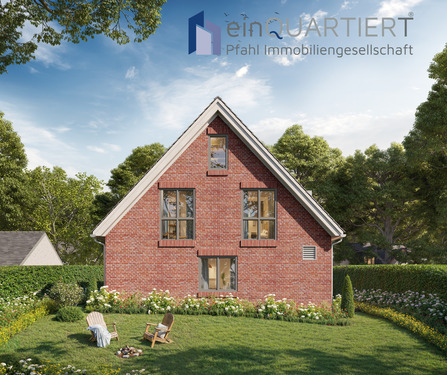 Hausansicht - Neubau-Highlight für Familien - Ruhige Lage & großer Garten