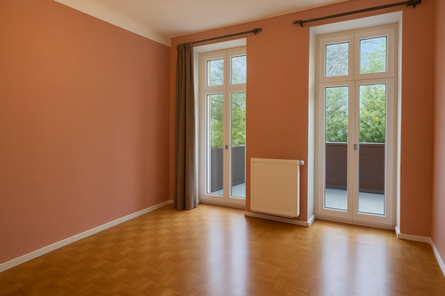 Schlafzimmer mit Balkonzugang - 