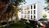 Nordansicht Gebäude (Visualisierung) - Etagenwohnung mit 79,40 m&sup2; in Magdeburg / Stadtfeld Ost zum Kaufen