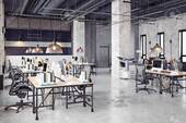 Büroraum 1 - Loft-Büro Offenbach: Designerküche, hell, sofort bezugsbereit