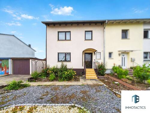 Außenansicht - Attraktive Doppelhaushälfte mit Garten, Balkon, Terrasse & Garage in ruhiger Lage - nähe Mainz
