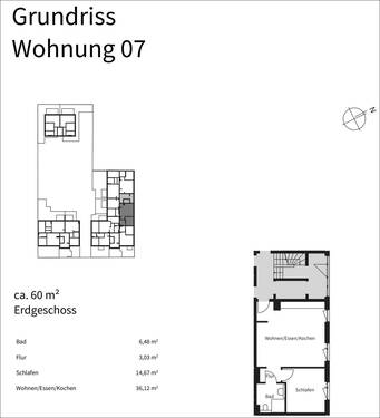 E.07 WE07 - Etagenwohnung mit 58,00 m² in Offenbach am Main zum Kaufen