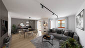 Visualisierung - Wohn- und Esszimmer - 