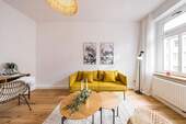 Wohnzimmer - Etagenwohnung mit 51,80 m² in Leipzig zum Kaufen
