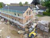 Außenansicht des Doppelhauses - Modern und nachhaltig: Neubau Doppelhaushälfte KfW40 & QNG-Standard