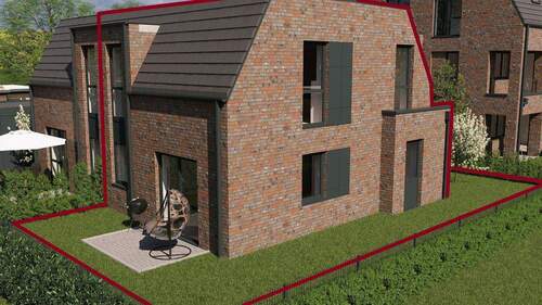 Ansicht - Neubau Doppelhaushälfte mit Garten (WE 6)