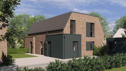 Ansicht Straße - 3 Zimmer Doppelhaushälfte zum Kaufen in Westoverledingen