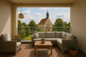 Loggia WHG 15.mit KI erstellt - 3 Zimmer Etagenwohnung in Stockelsdorf