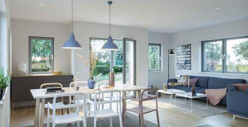 Wohnzimmer - 4 Zimmer Einfamilienhaus zum Kaufen in Ringgau