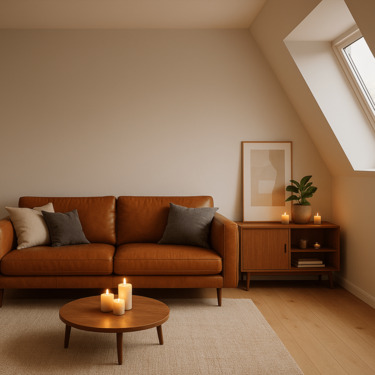 Wohnzimmer WHG 21.mit KI erstellt - Etagenwohnung mit 40,40 m&sup2; in Stockelsdorf zum Kaufen