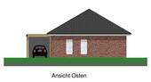 Ostansicht - 3 Zimmer Bungalow in Großefehn