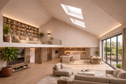 Wohnzimmer - 5 Zimmer Terrassenwohnung zum Kaufen in Berlin