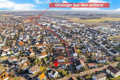 Panoramablick über Olching - ca. 452 qm großes Baugrundstück in ruhiger Wohnlage von Olching