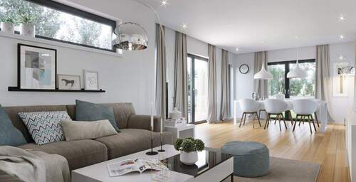 Wohnzimmer - 5 Zimmer Einfamilienhaus zur Miete in Hessisch Lichtenau